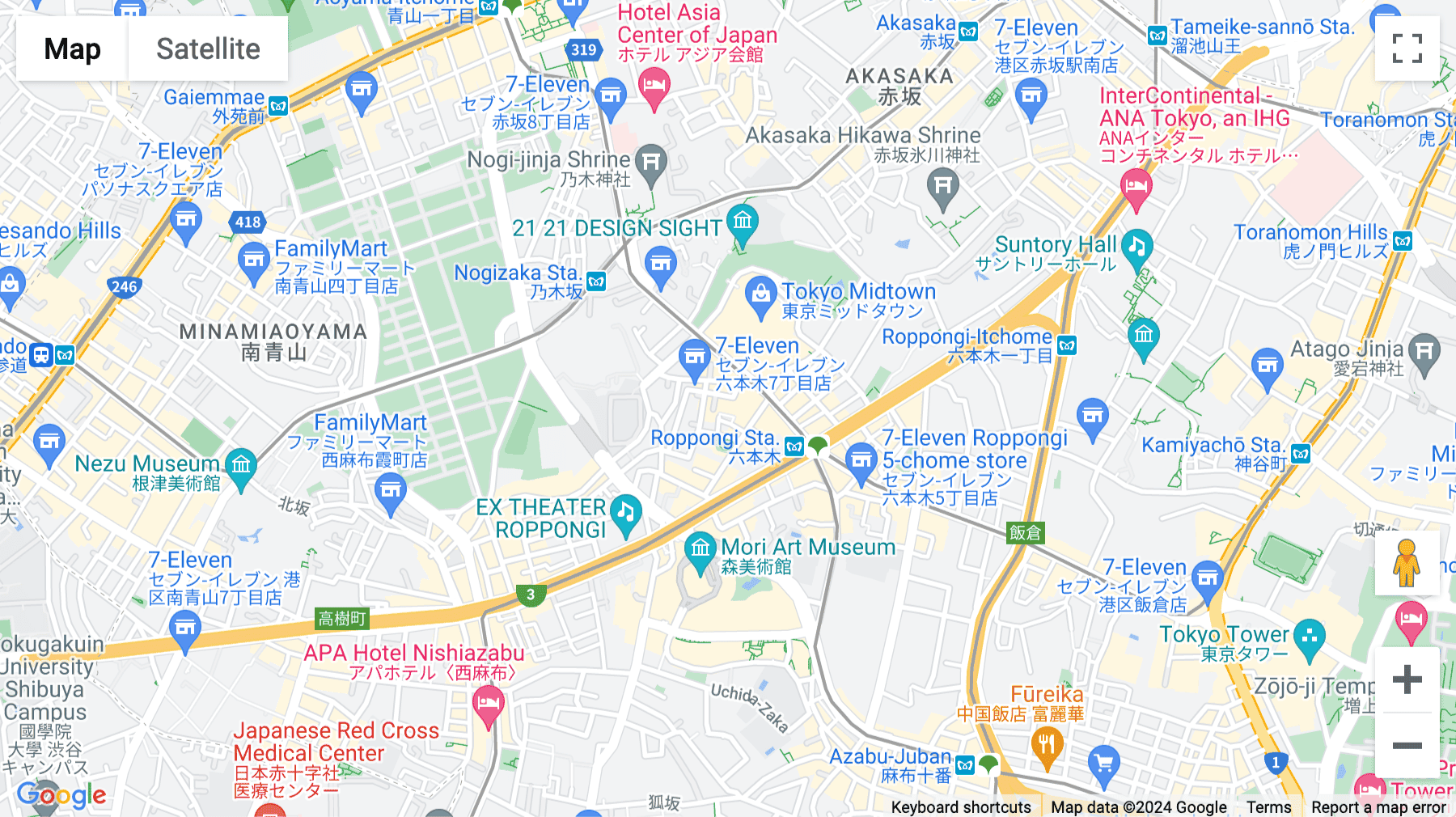 Click for interative map of 3F, 9F, 7 Roppongi, Minato-ku, Tokyo