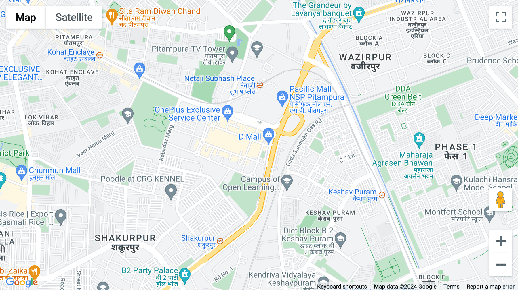 Click for interative map of A-117, GDITL Northex Tower, 1st Floor, Adjacent to DHFL Office, Netaji Subhash Place, Pitampura, New Delhi