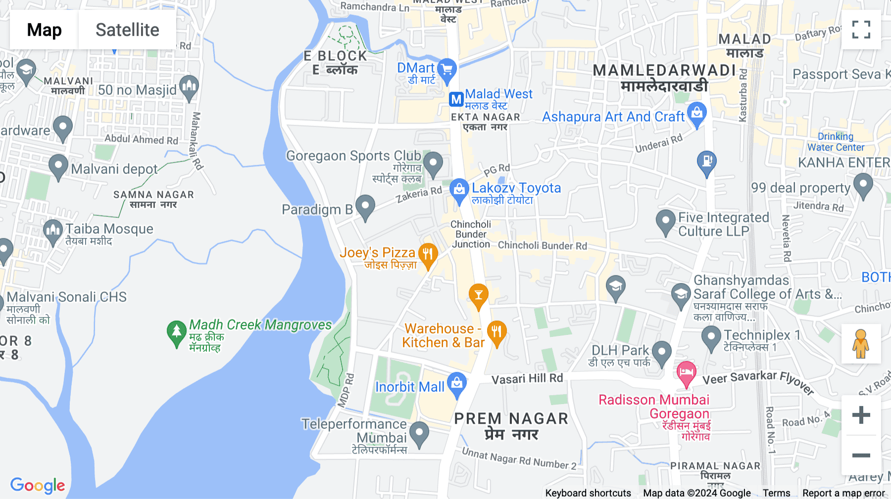 Click for interative map of 4F Spectrum Tower, Chincholi Bunder Road, Mindspace, Malad (West), Mumbai