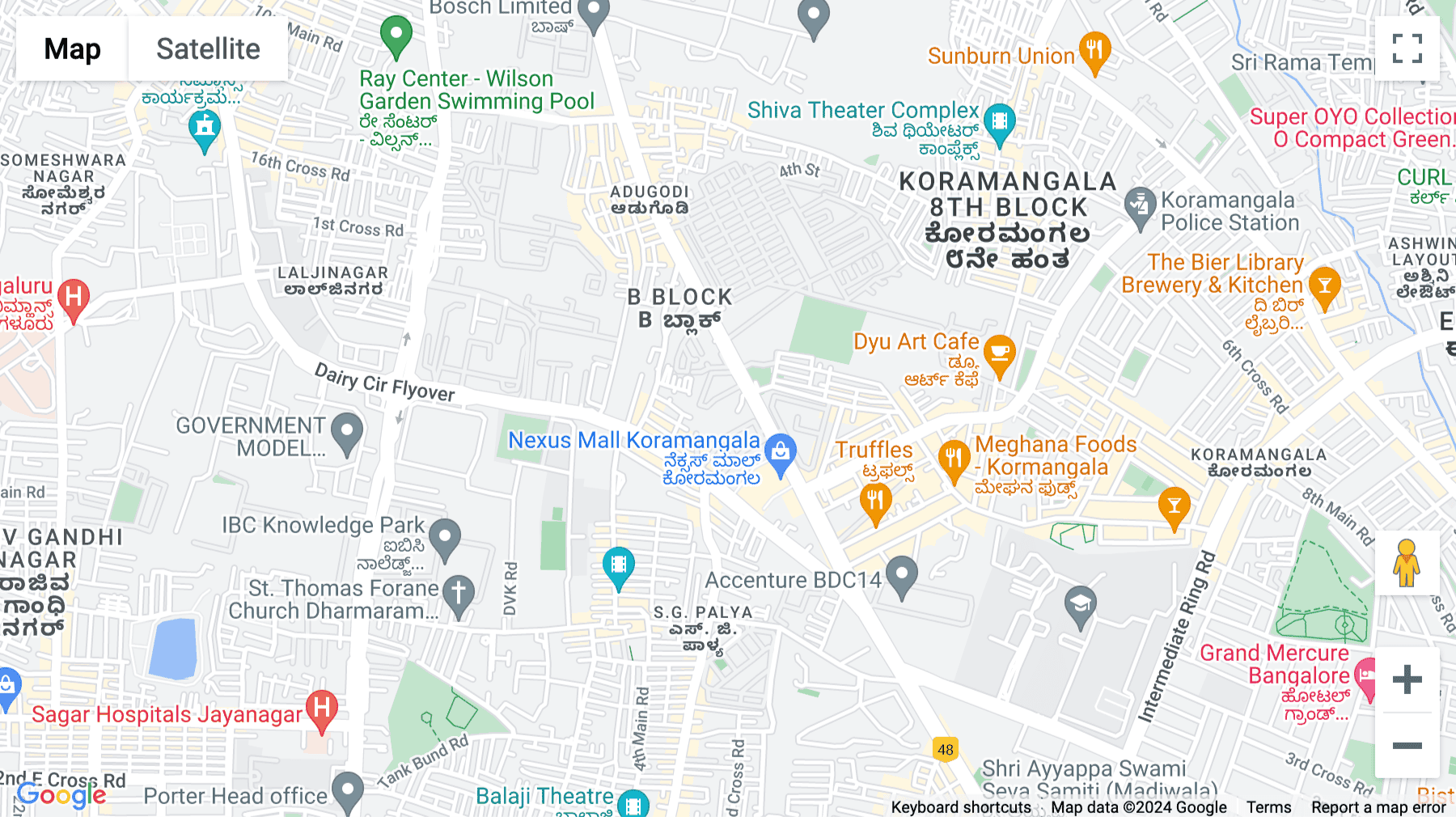 Click for interative map of Indiqube Koramangala HM Vibha, Hosur Laskar Road, Adugodi Village, Bengaluru, Bangalore
