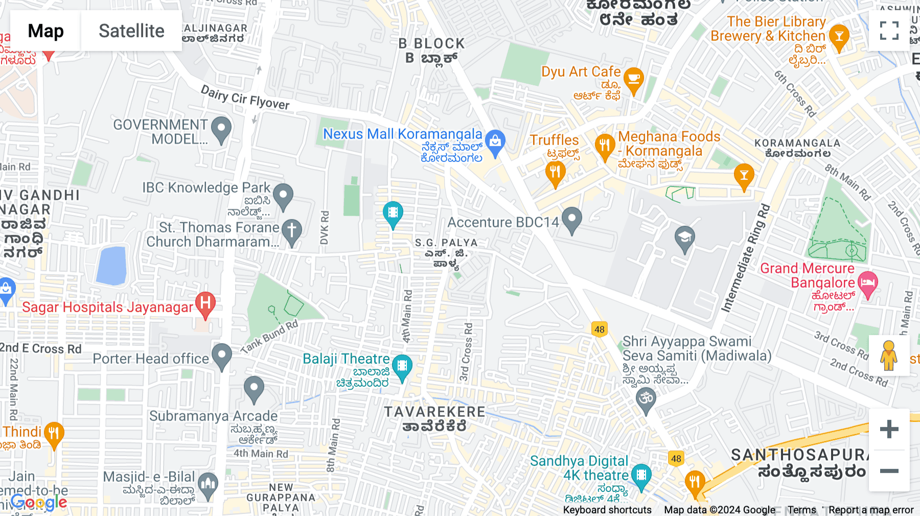 Click for interative map of Indiqube Prestige Lexington Tower, Tavarekere Main Rd, Suddagunte Palya, Bangalore, Bangalore
