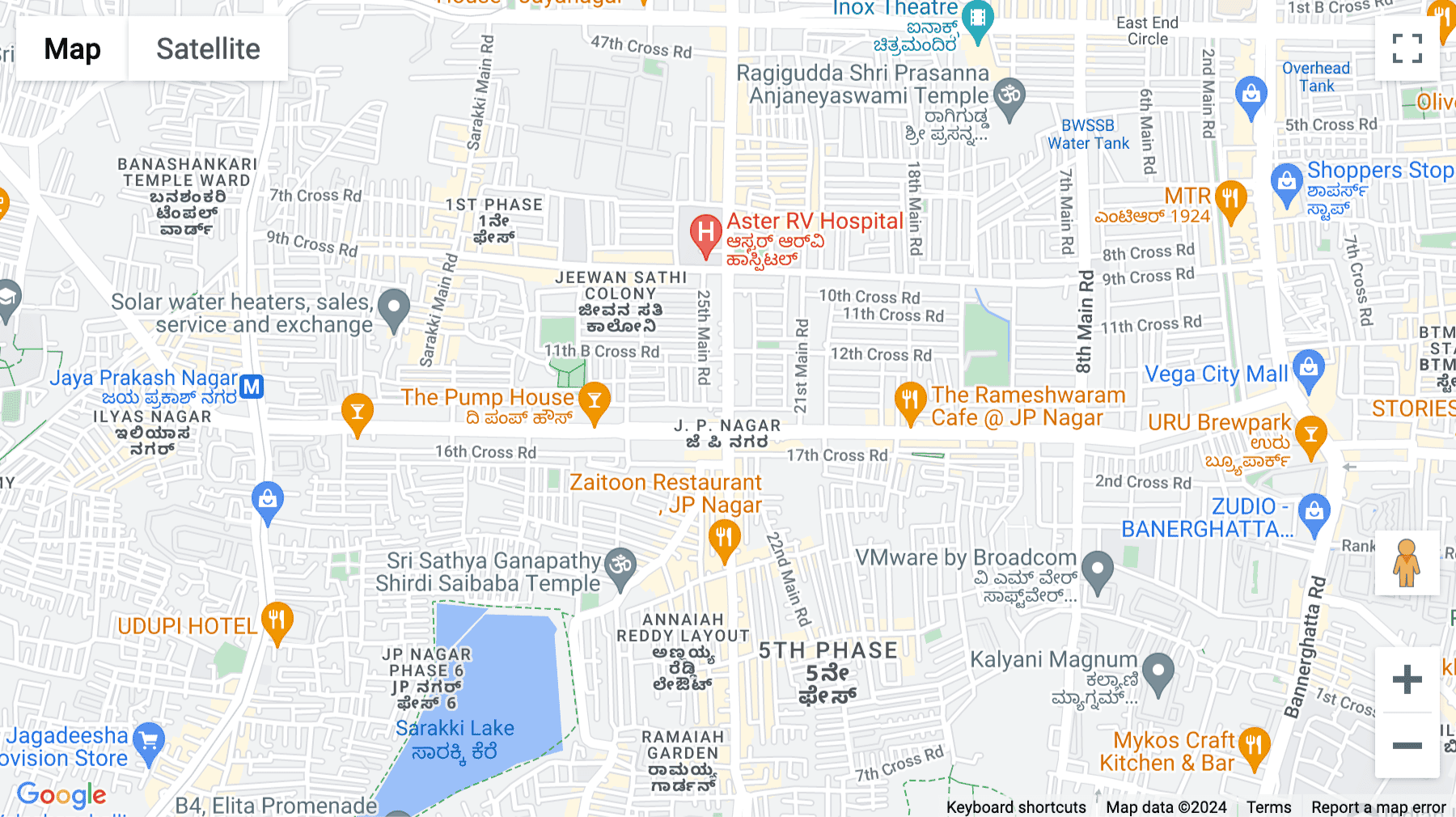 Click for interative map of Indiqube South Island, JP Nagar, McDonalds, Bangalore