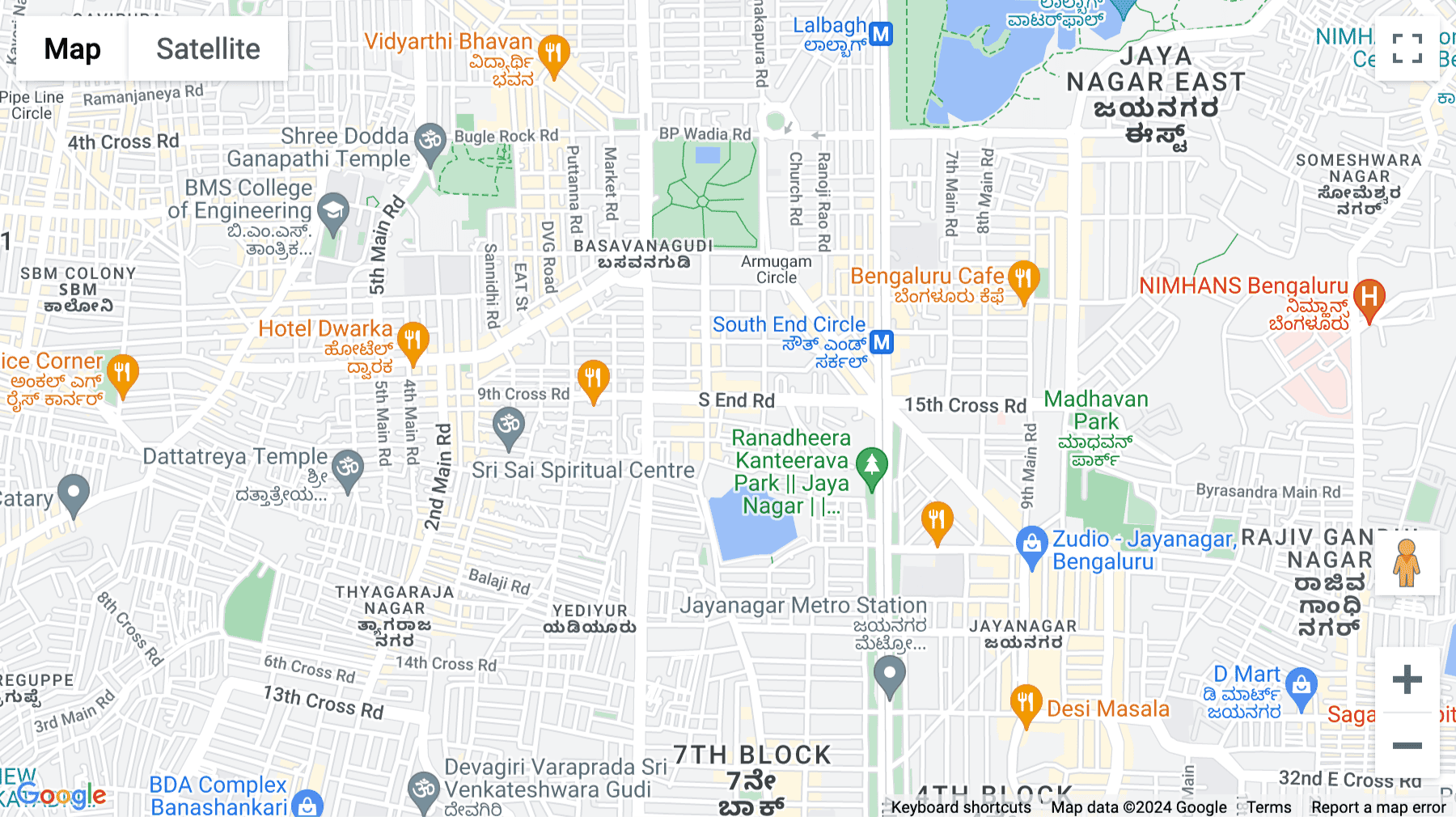 Click for interative map of Indiqube Southend, Basavanagudi, Pattalamma Temple Road, Bangalore