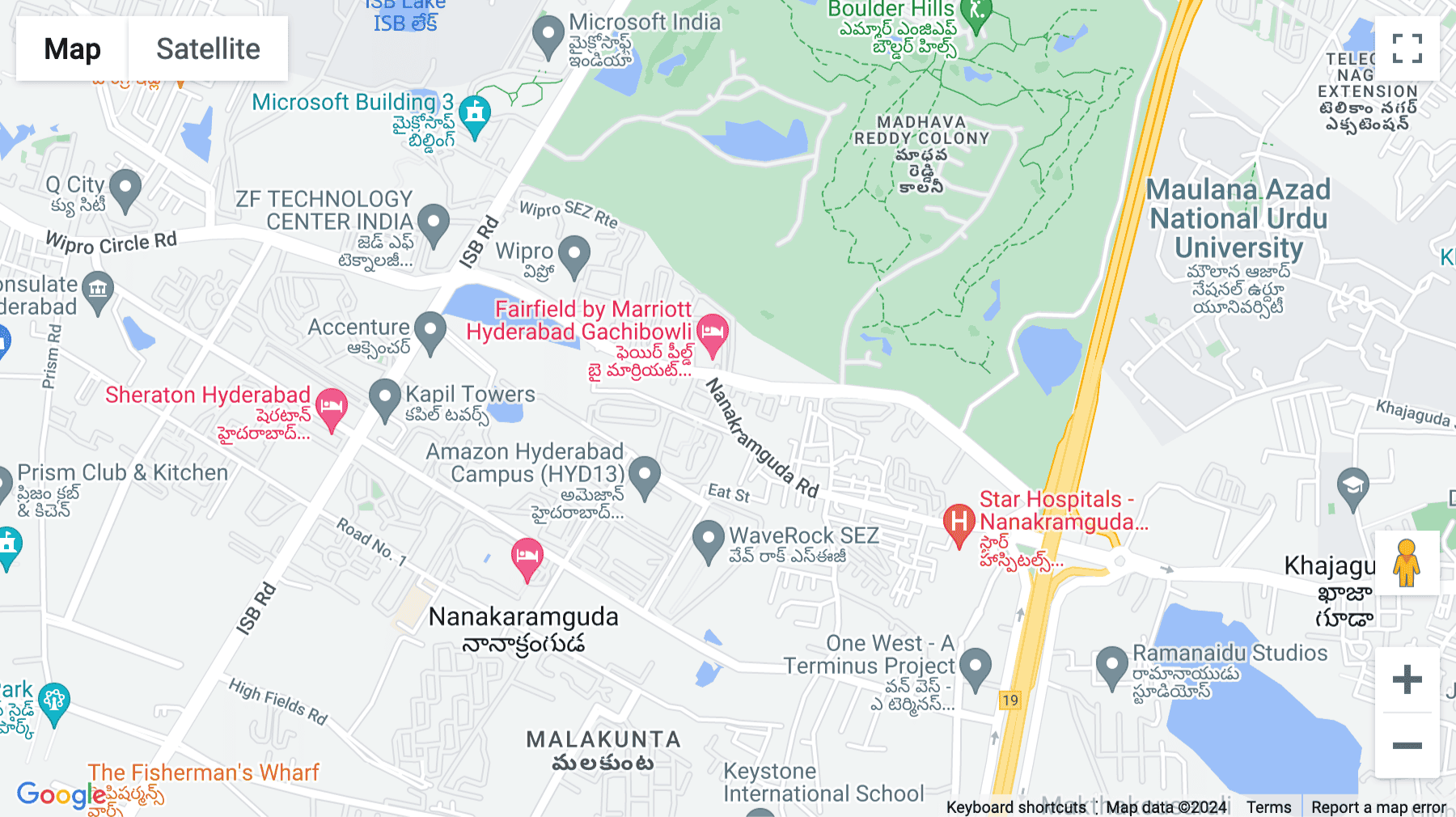 Click for interative map of Nanakramguda Rd Khajaguda, Hyderabad, Telangana, Hyderabad, Telangana, Hyderabad