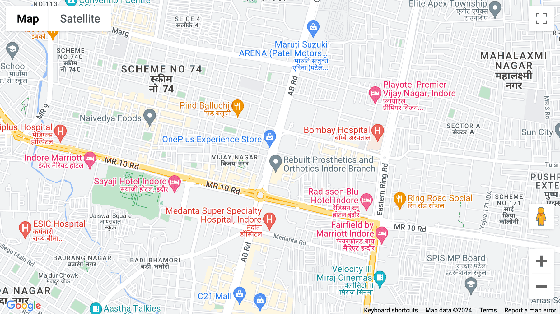 Click for interative map of Metro tower, 6th Floor AB Road, Indore, Indore