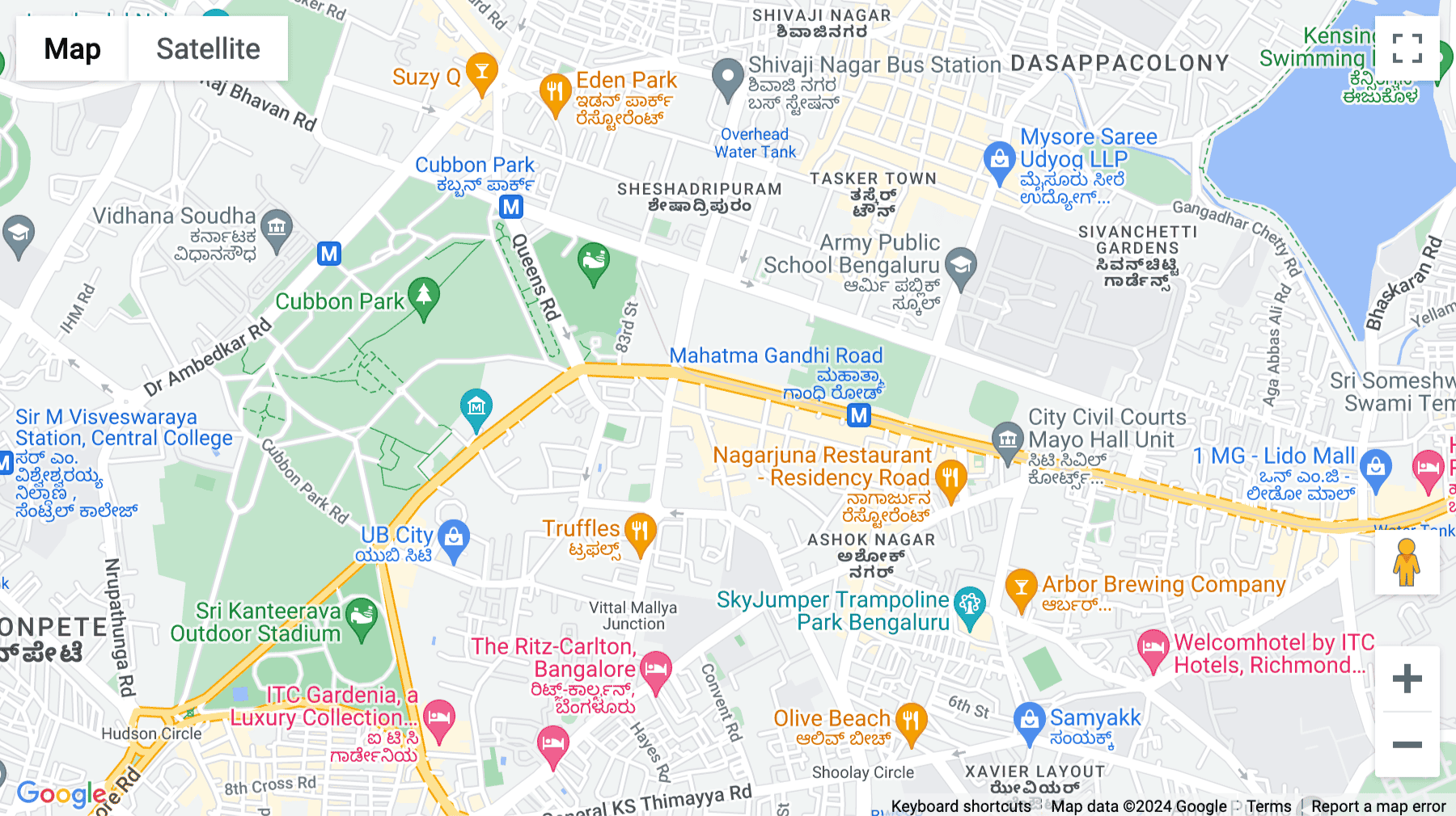 Click for interative map of 48 Church Street, Shanthala Nagar, Ashok Nagar, Bangalore