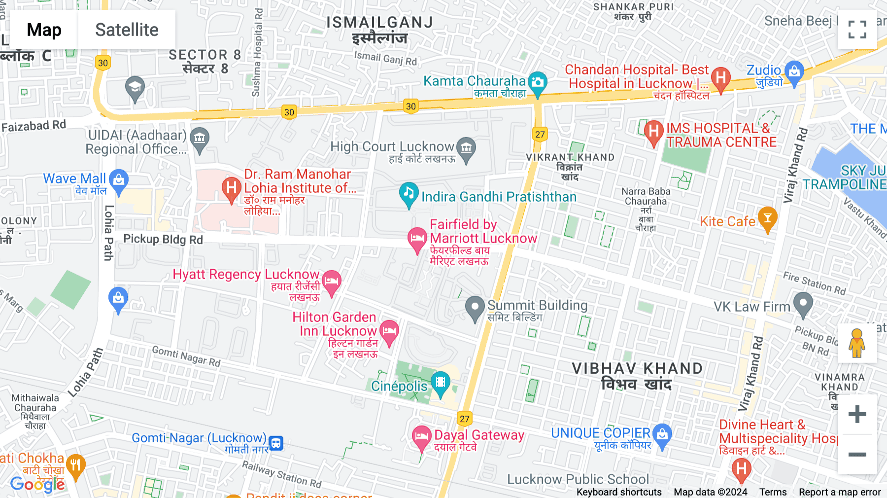 Click for interative map of L2 Levana Cyber Heights, Pickup Building Road, Vibhuti Khand, Gomti Nagar, Lucknow