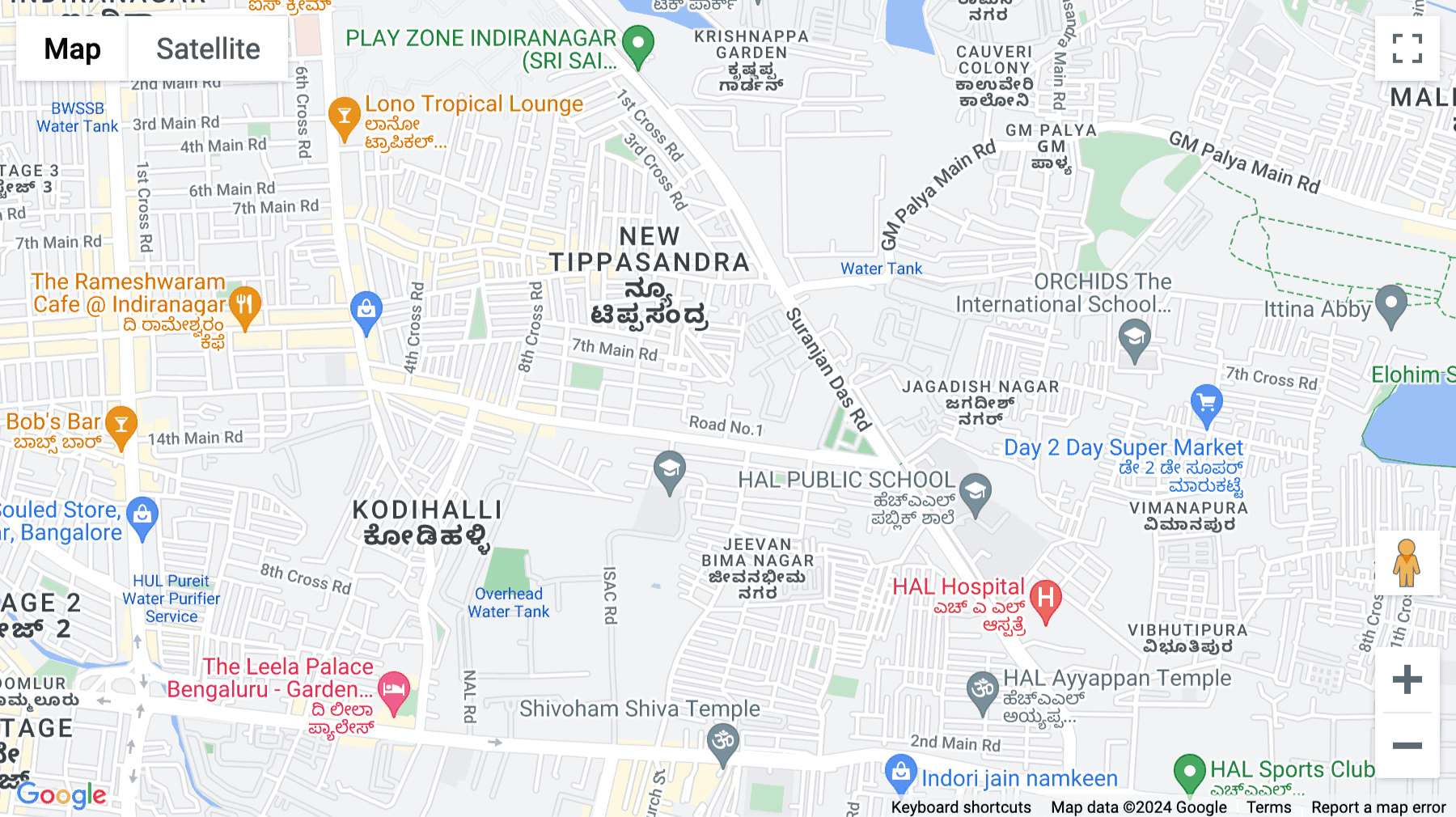 Click for interative map of 2735, Jeevan Bhima Nagar, Bengaluru, Karnataka, Bangalore