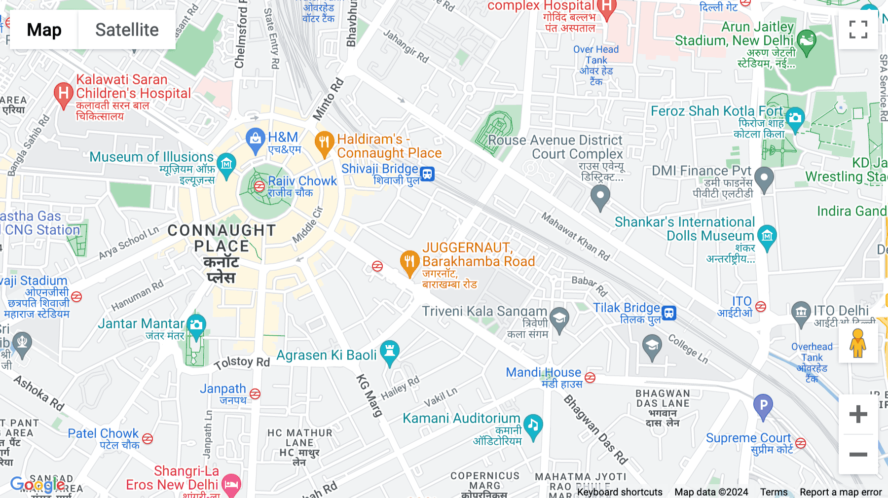 Click for interative map of Dhampur house 24 school lane, Barakhamba road, New Delhi, New Delhi