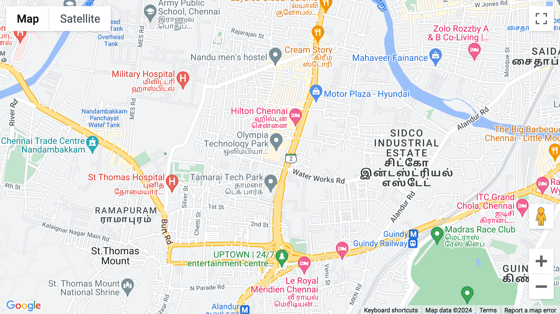 Click for interative map of 10th Floor, CITIUS A Block, Phase 1, in “Olympia Tech Park” situated at, Plot No.1, SIDCO Industrial Estate, Guindy, Chennai