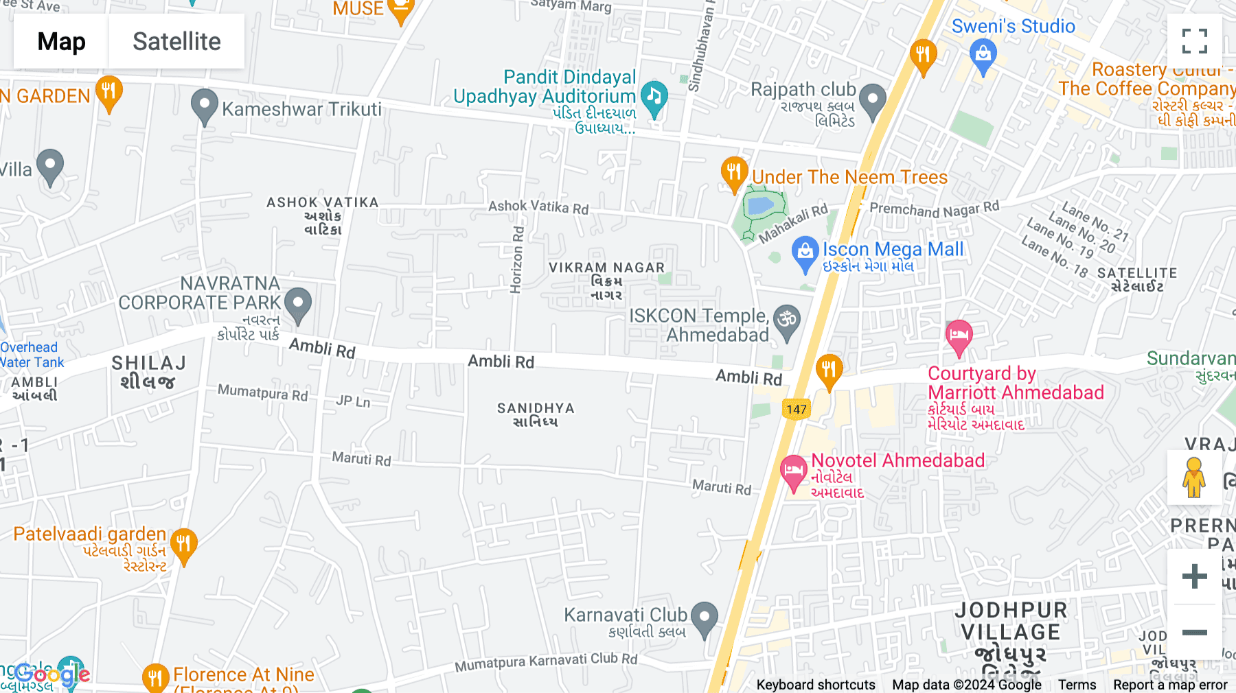 Click for interative map of 2nd &3rd floor, Privillion, East Wing, SG Highway, Ahmedabad