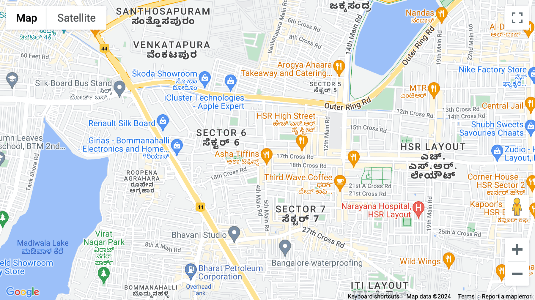 Click for interative map of No.257, 16th Cross, 5th Main Rd, Sector 6, HSR Layout, Bangalore