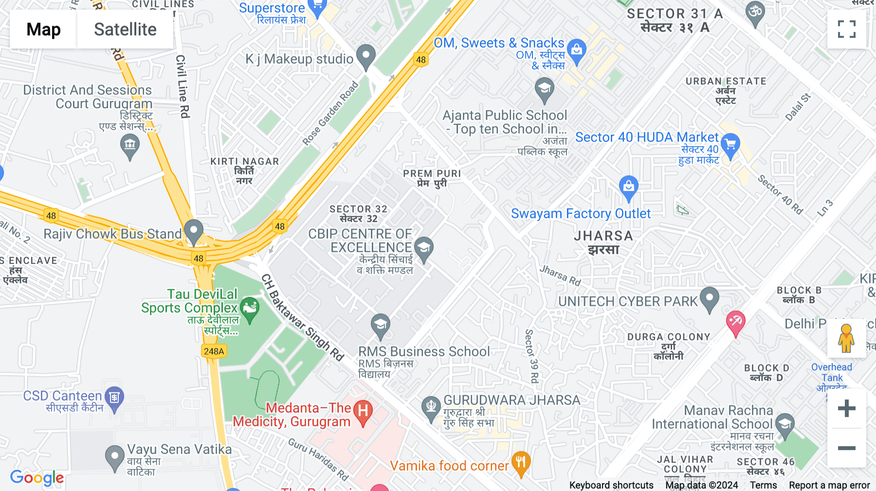 Click for interative map of B-13-14, Sector 32, Gurgaon, Gurugram