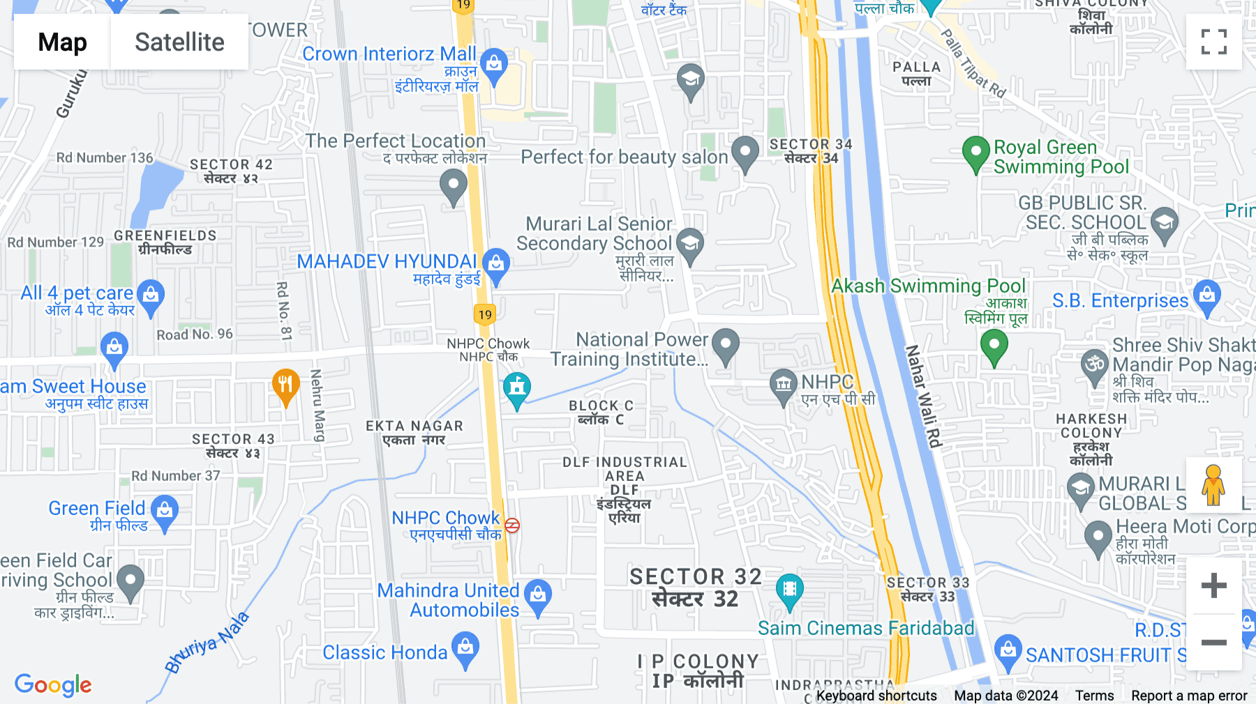 Click for interative map of 18B, Sector-32, Gurgaon, Gurugram