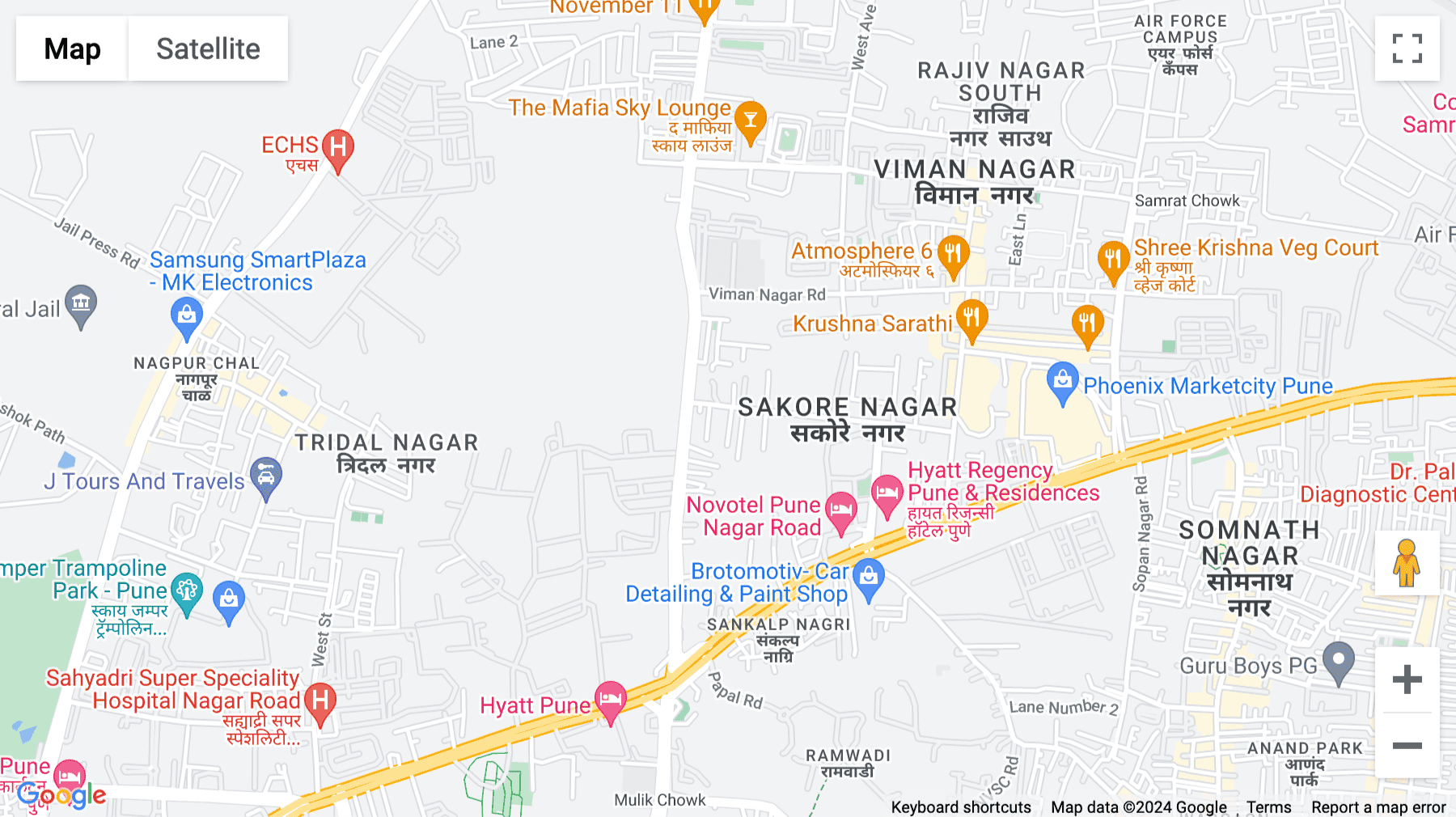 Click for interative map of viman anagar, sakore nagar, pune, Pune