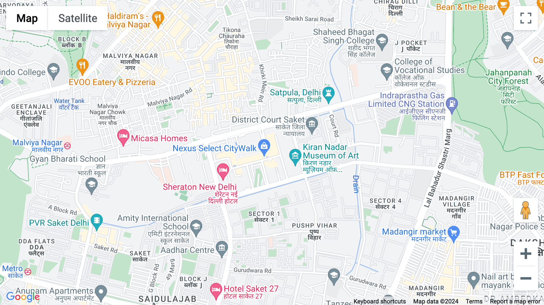 Click for interative map of Saket District Centre, District Mall, Sector 6, Pushp Vihar, New Delhi, New Delhi