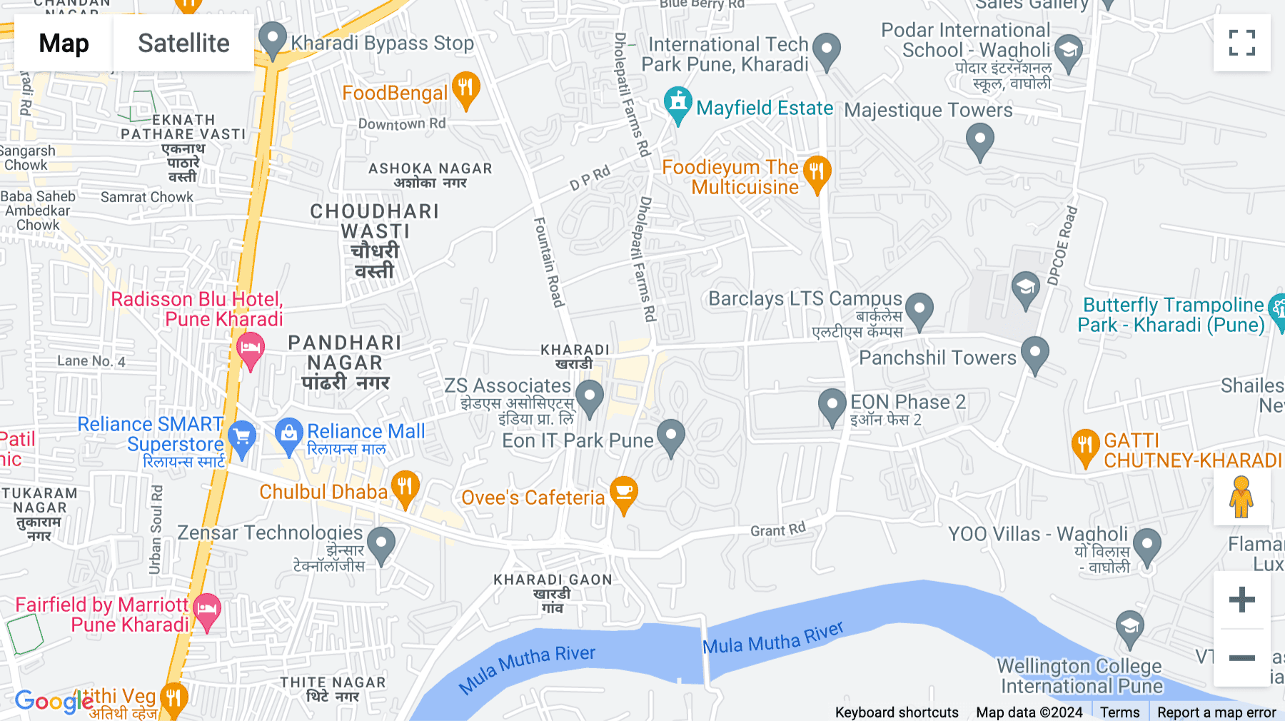 Click for interative map of Survey No. 1/1A, Opposite, Eon Free Zone Rd, EON Free Zone, Kharadi, Pune, Maharashtra 411014, India, Near World Trade Center Pune, Kharadi, Pune