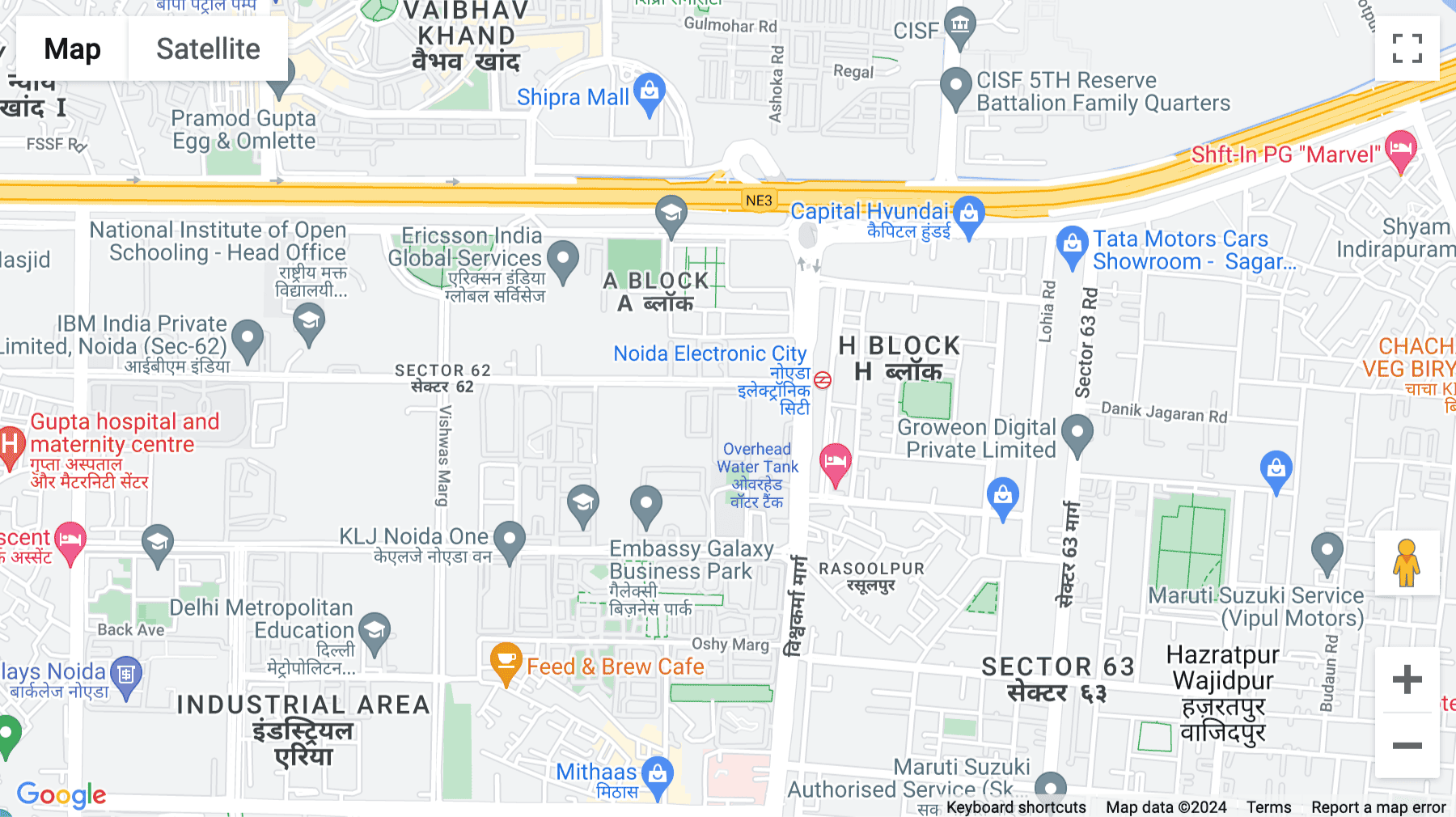 Click for interative map of B206, IThum towers, Sector 62, Noida, UP, Noida