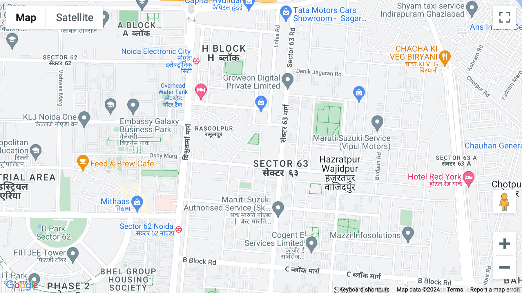 Click for interative map of Vata A 194 & 195, Sector 63, Noida