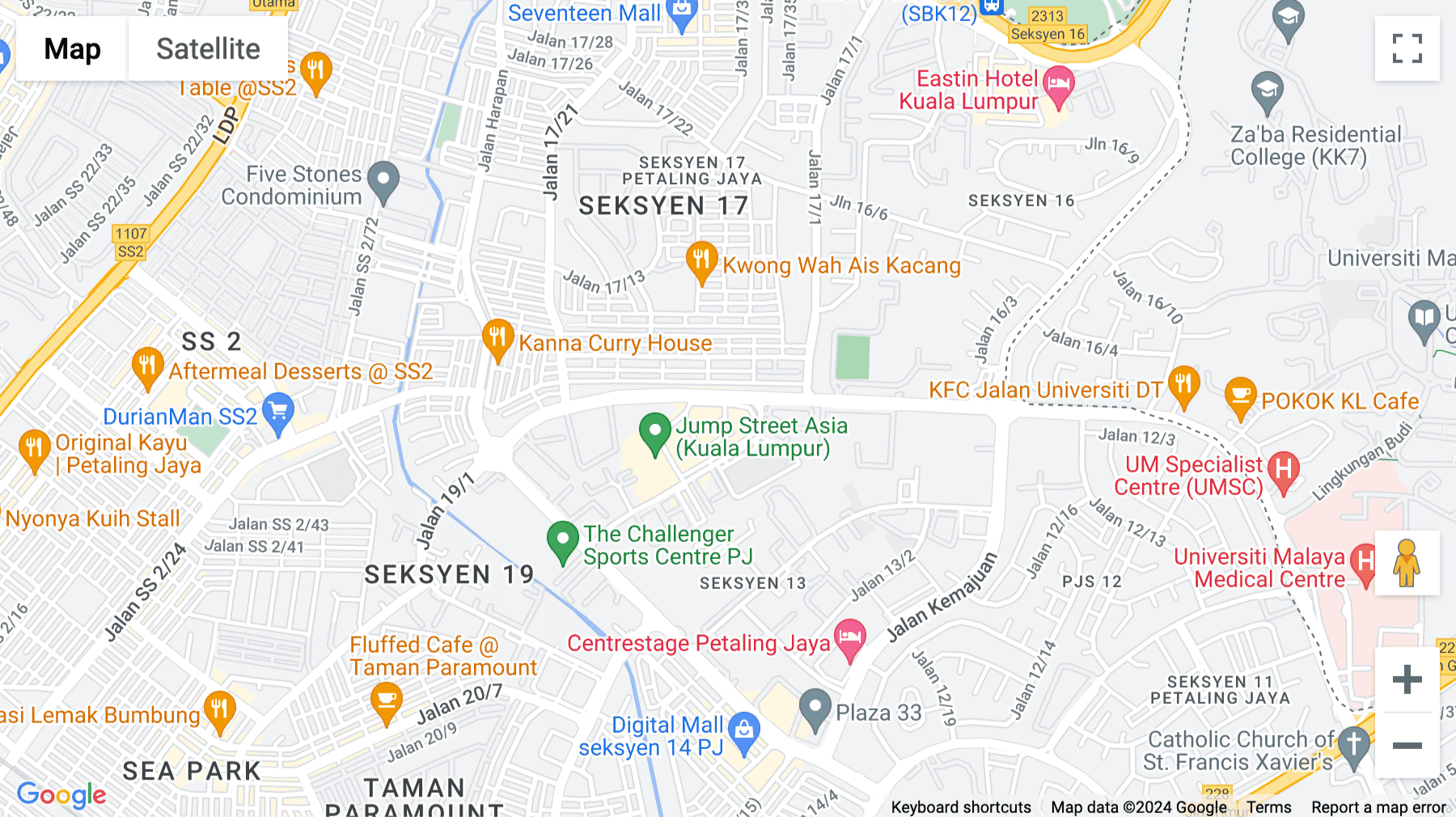 Click for interative map of G.016, The Square, Jaya One, 72A, Jalan Universiti, Seksyen 13, Petaling Jaya, Selangor, Petaling Jaya