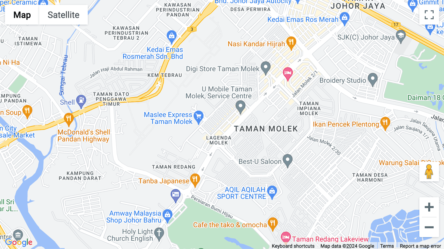 Click for interative map of 34-01 Jalan Molek 1/28, Taman Molek, 81100 Johor Bharu, Johor, Johor Bahru