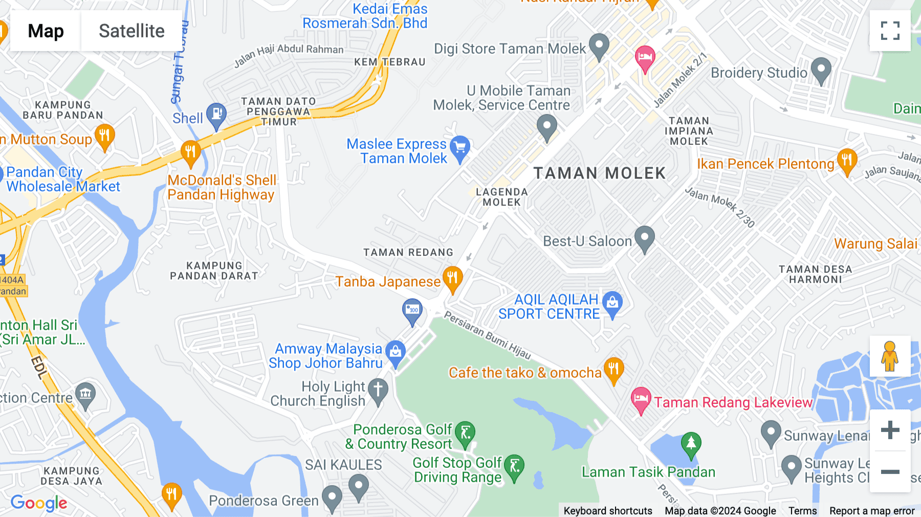 Click for interative map of 93-02, Jalan Molek 3/10, Taman Molek, 81100 Johor Bahru, Johor Bahru