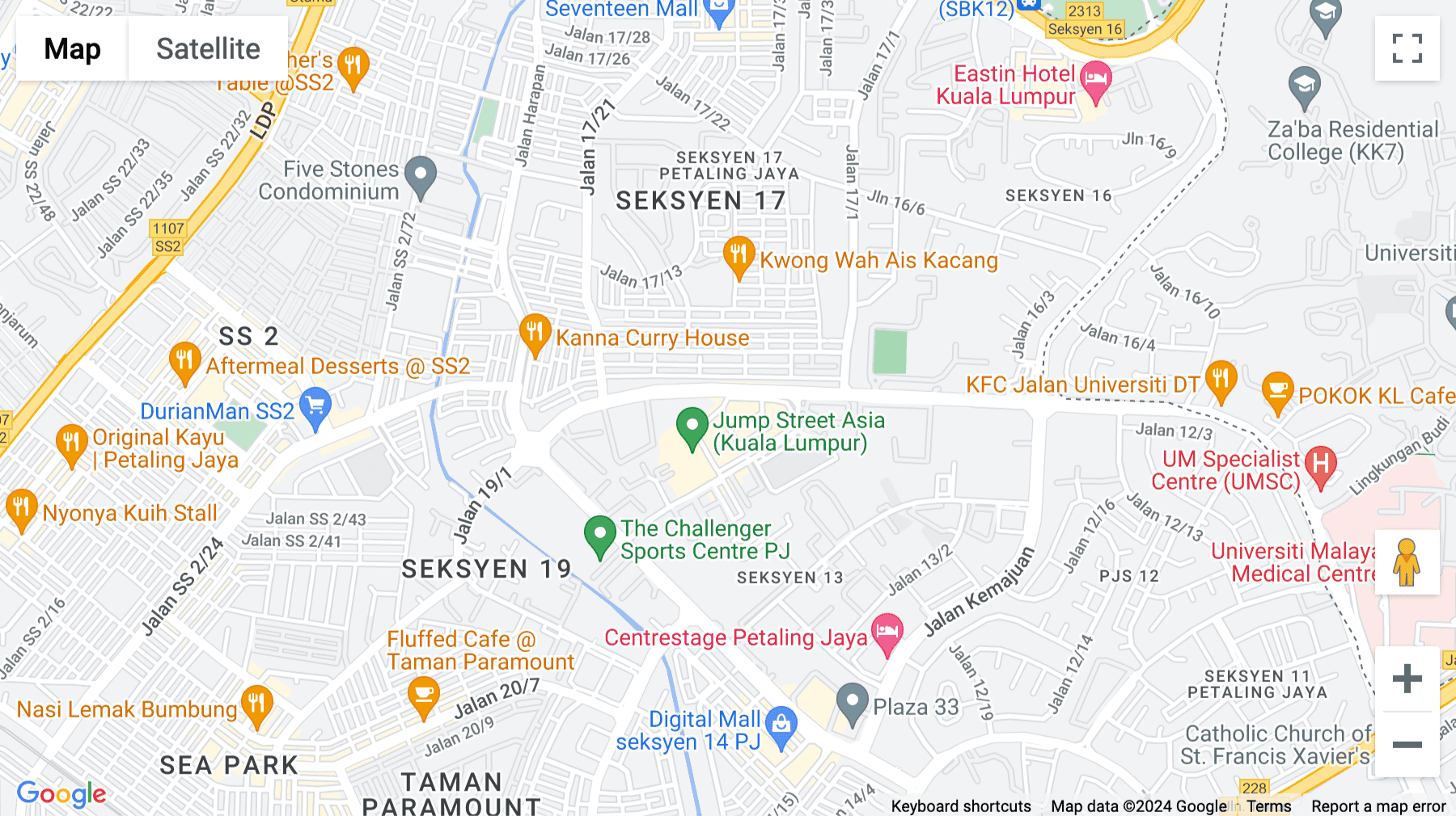 Click for interative map of 95-2 Block H, The Suites Jaya One, 72A Jalan Universiti, Petaling Jaya