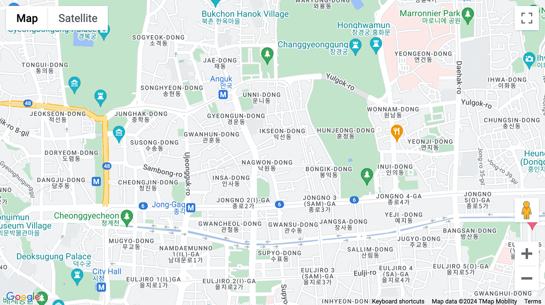 Click for interative map of 3F, 5F, Roof-top, 80-2, Jongno, Jongno-gu, Seoul