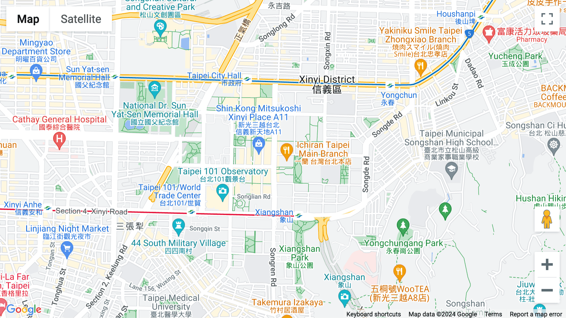 Click for interative map of No. 97, Songren Road, Exchange Square Two, Xinyi District, Taipei 110, Taipei