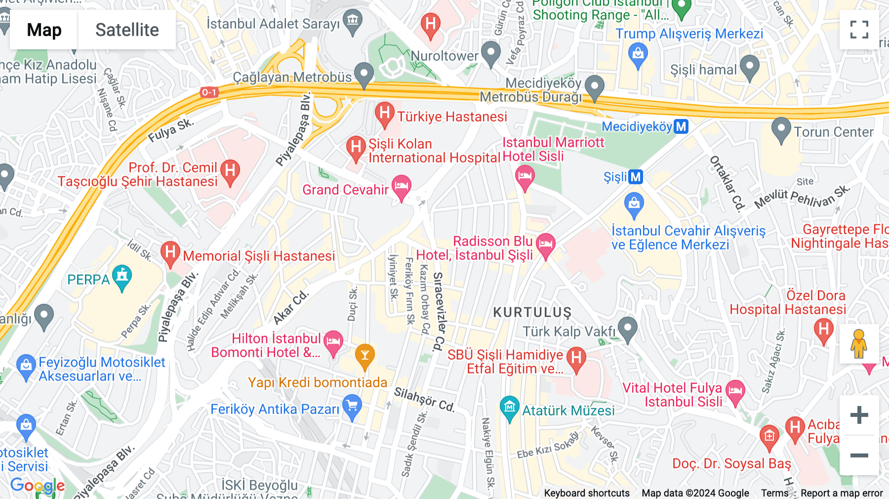 Click for interative map of Hasat Sk, 52, Merkez Mh, Şişli, Istanbul, Istanbul