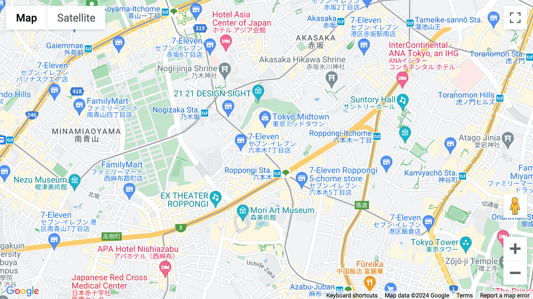 Click for interative map of 7-12, Roppongi, Minato-Ku, Tokyo