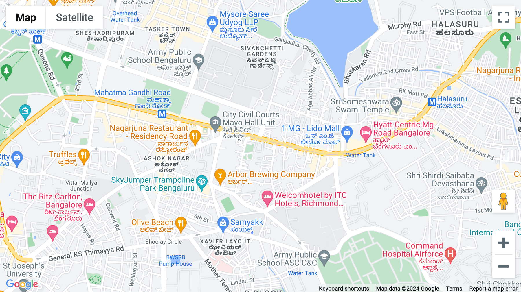 Click for interative map of Raheja Towers, Level 10th Upper Floor, Mahatma Gandhi Road Place, Karnataka, Bangalore