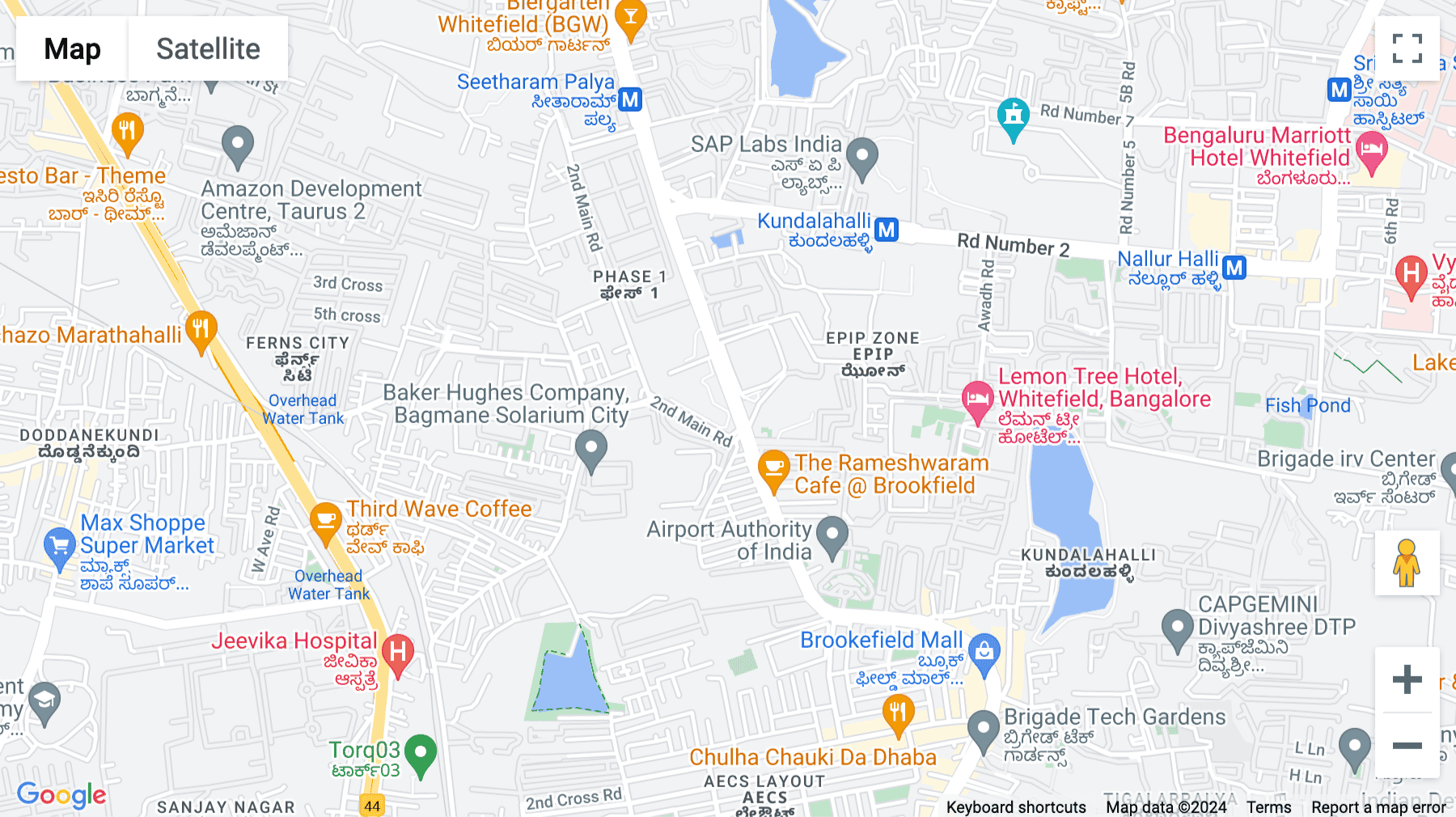 Click for interative map of 8F, Prestige Technostar, B3 Building, Doddanakundi Industrial Area 2, Phase 1, Brookefield, Bangalore