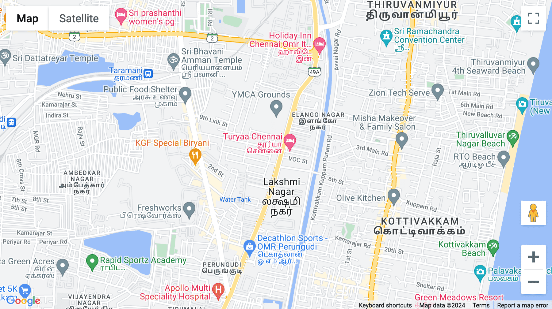 Click for interative map of 391A, 3rd floor, Nehru Nagar, 1st street, opp to hotel TURYAA, perungudi, Chennai, Chennai