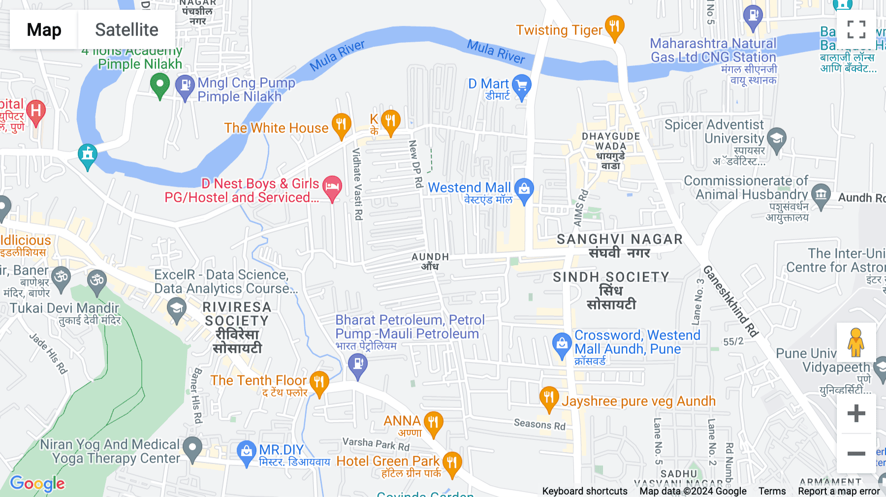 Click for interative map of FLAT 802 EIGHTH FLOOR YASH TOWERS, DP ROAD OPP DAV SCHOOL, AUNDH, PUNE, Pune