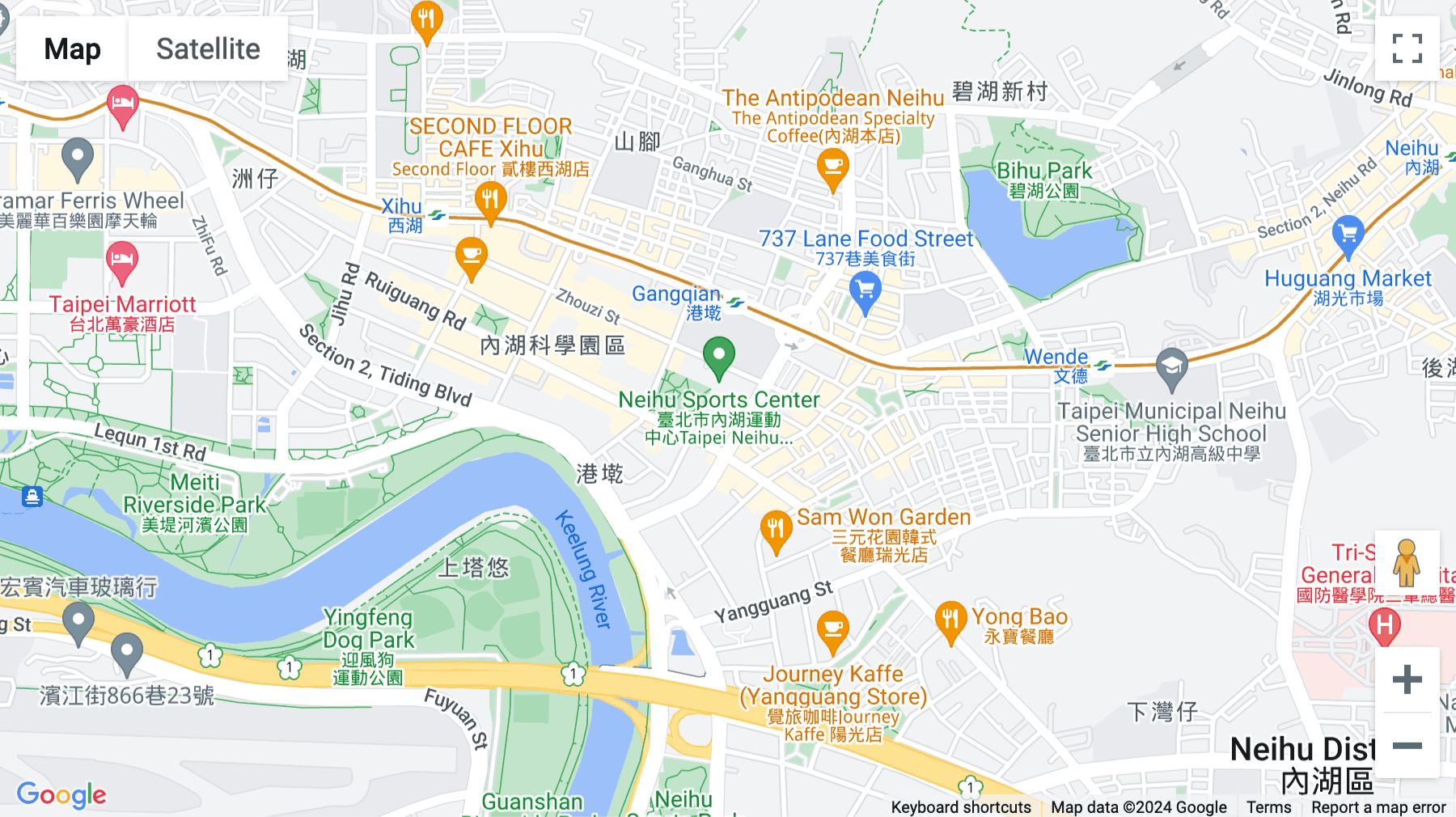 Click for interative map of Level 11 & 12 Hongwell Neihu Center, Ruiguang Road, 114 Neihu District, Taipei