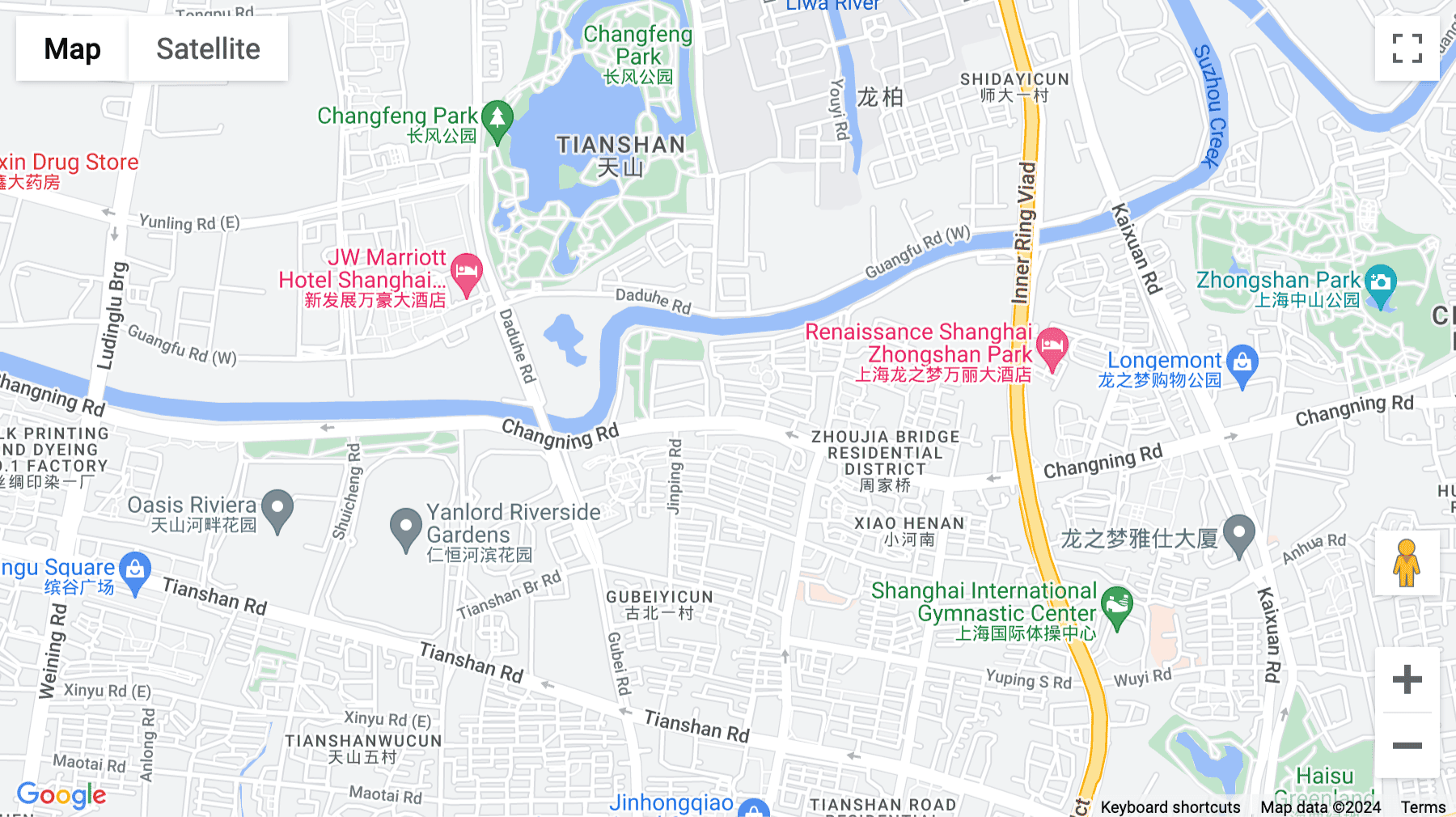 Click for interative map of 1193, Changning Road, Changning District, Shanghai