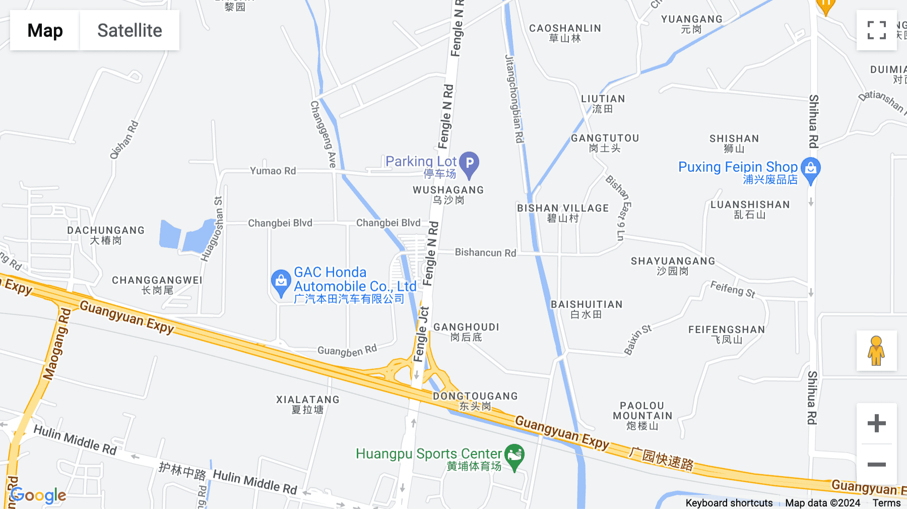 Click for interative map of Huangpu Innovation Center, The intersection of Guangyuan Express and Fengle North Road of Chuangxin Avenue, Huangpu District, Guangzhou, Guangzhou