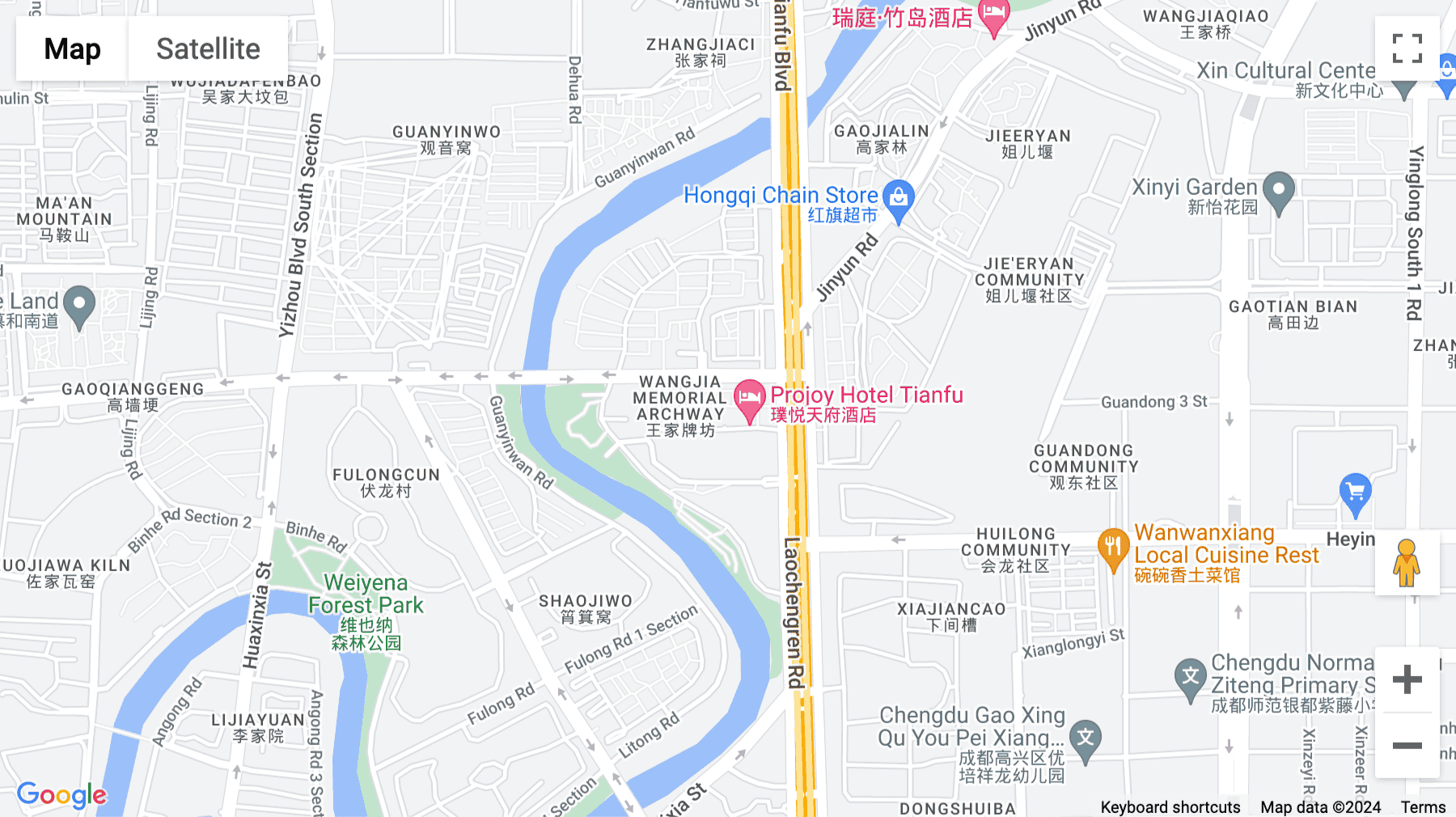 Click for interative map of Lanrun Landmark Plaza, No. 1, Huafu Avenue, Huayang Street, Shuangliu District, Chengdu, Chengdu