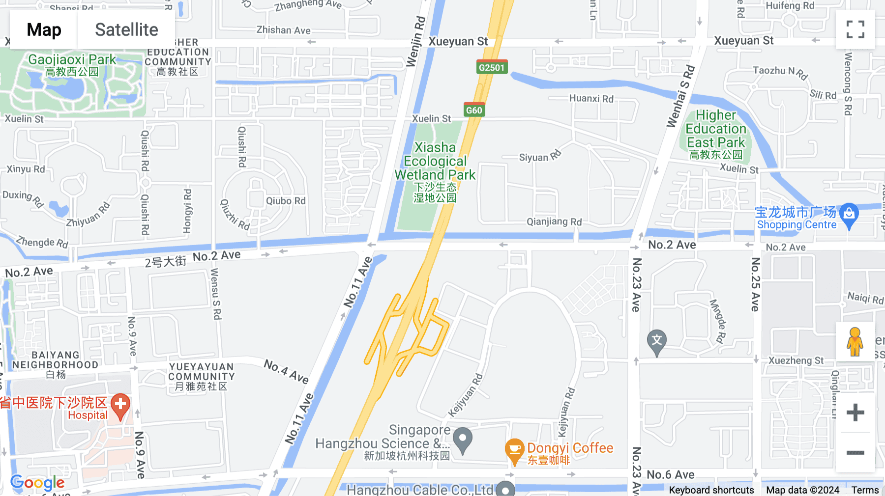 Click for interative map of Hangzhou Economic and Technological Development Zone, Wisdom Valley, No. 515, No. 2 Street, 12th and 13th Floor, Hangzhou