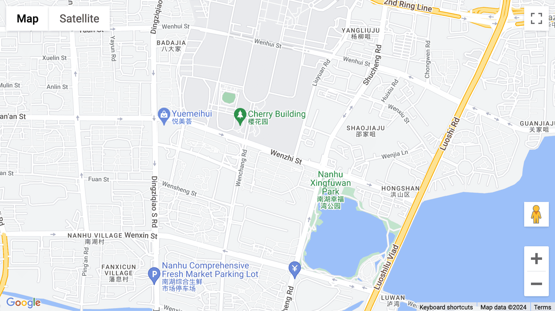 Click for interative map of Building 1, United Venture Center, No. 17 Wenzhi Road, Hongshan District, Wuhan