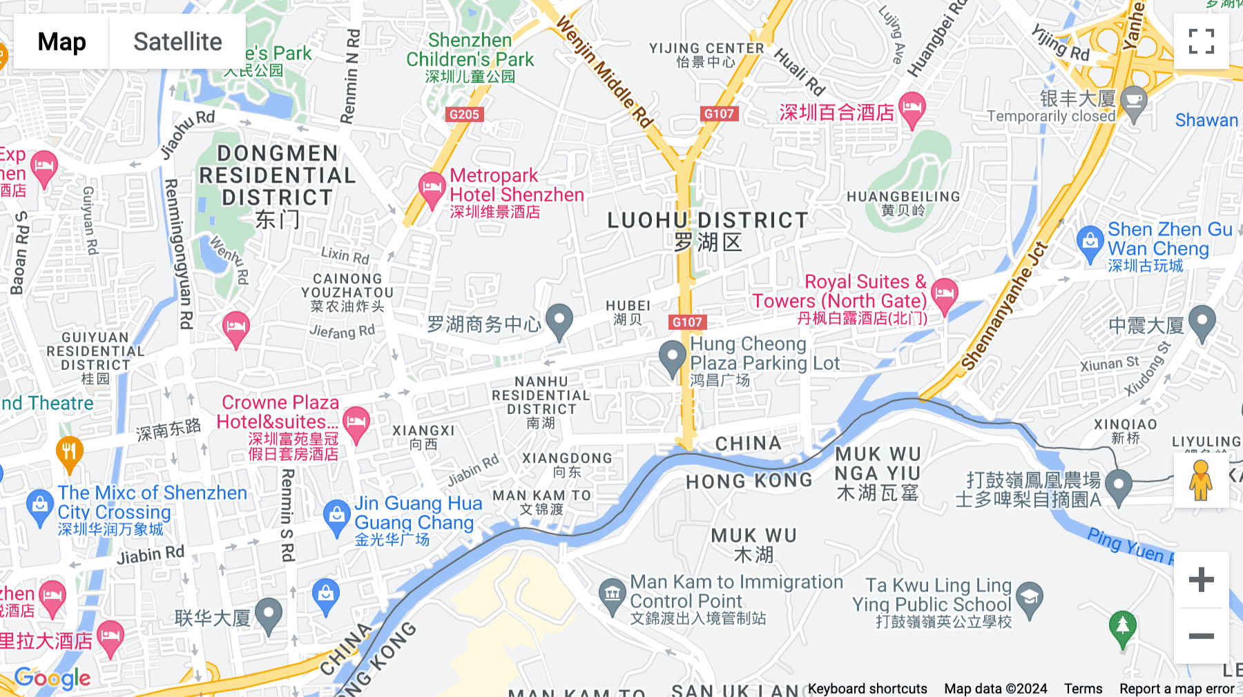 Click for interative map of Room 1502, Block B, Jinfengcheng Building, Shennan East Road, Shenzhen