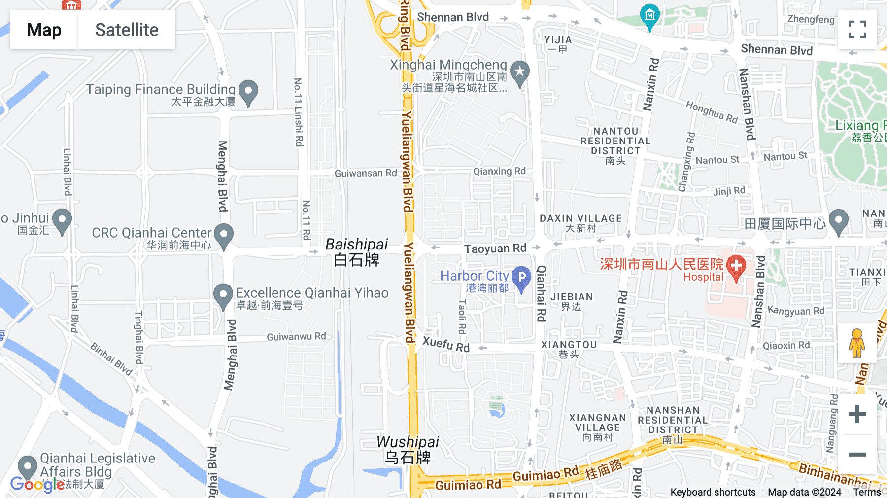 Click for interative map of 10th Floor, Block F, Xihai Pearl Building, Number1 Taoyuan Road, Shenzhen