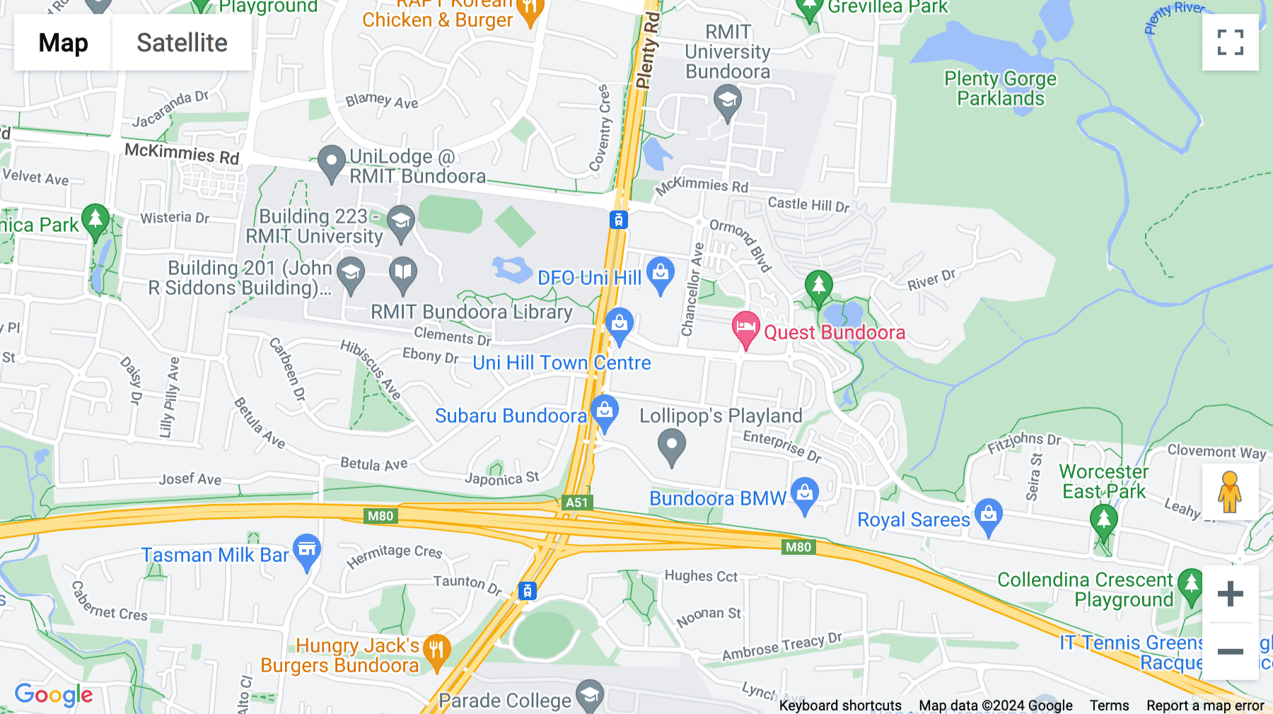 Click for interative map of 1 Janefield Drive, Bundoora, Level 2/5, Melbourne