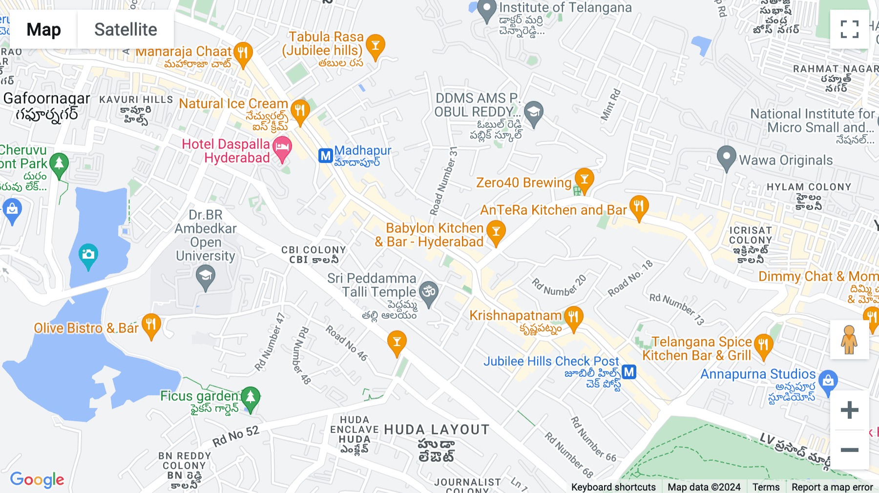 Click for interative map of Road Number 36, SL Jubilee, Hyderabad, Hyderabad