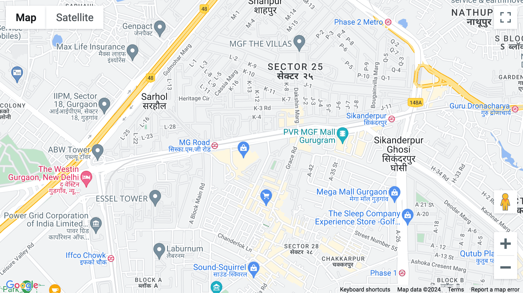 Click for interative map of First India Place, 2nd Floor Sushant Lok, Phase 1, Block B, Mehrauli Gurgaon Road, Gurugram