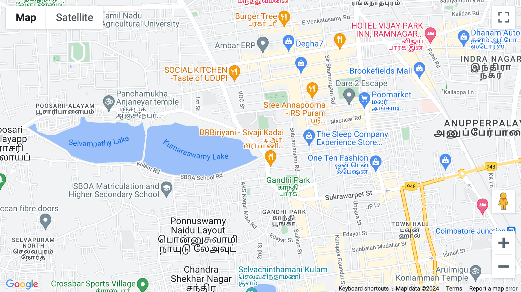 Click for interative map of 512, Shamims Tower Thadagam Main road, R.S. Puram, Coimbatore, Coimbatore