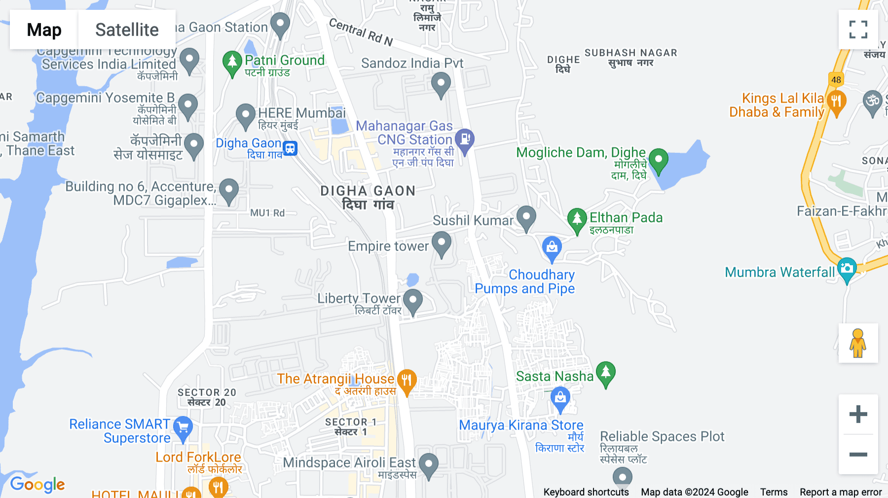 Click for interative map of The Empire Tower, Unit No.12B01, B Wing, North Block, Cloud City Campus, Gut No 31, Village Ilthan, Thane Belapur Road, Mumbai