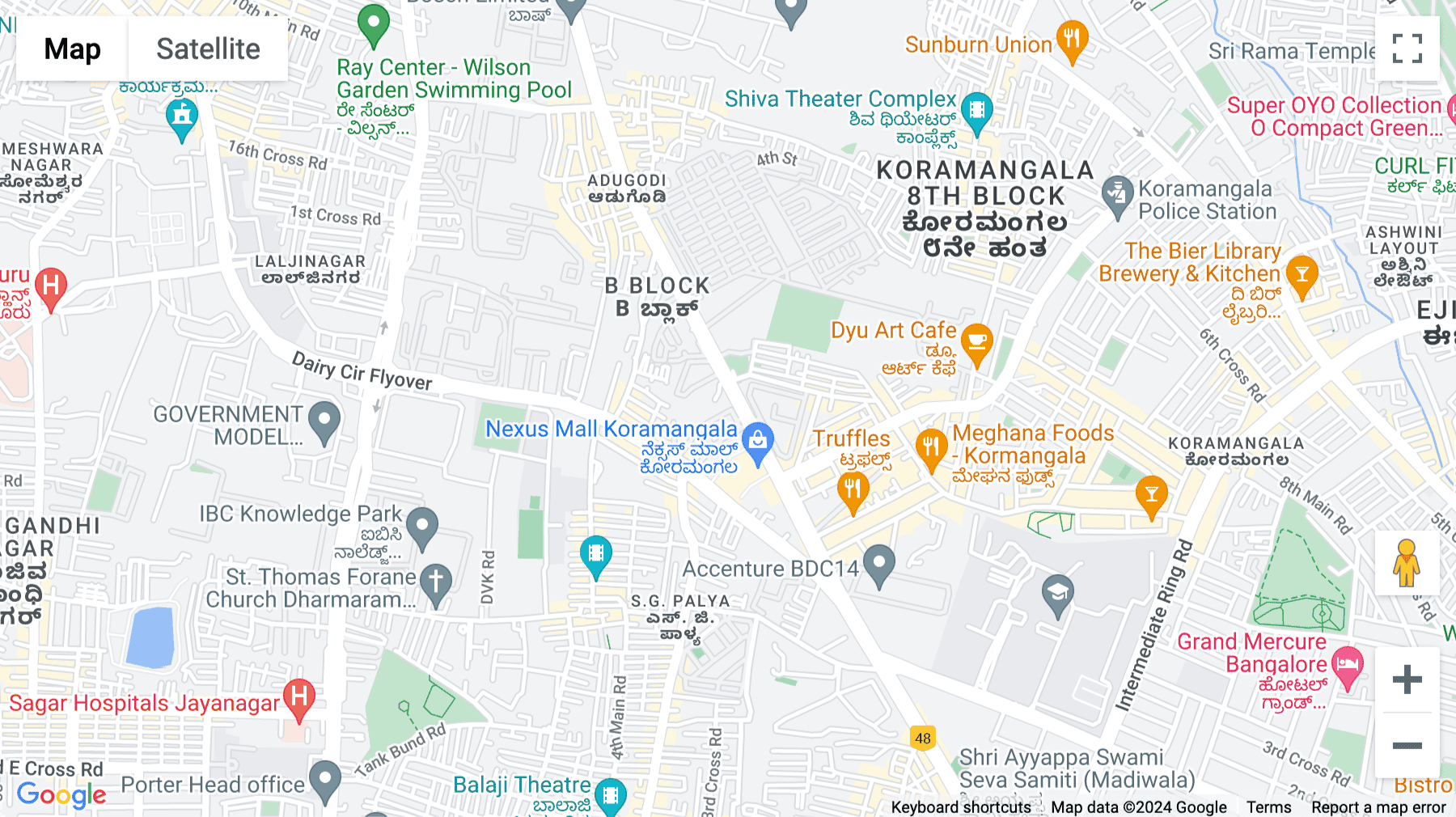 Click for interative map of Prestige Cube, Site No. 26, Laskar Hosur Road, Koramangala, Bangalore