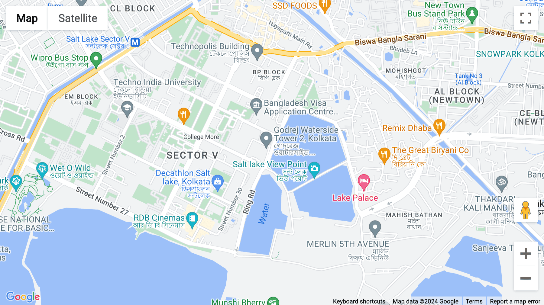 Click for interative map of Tower II, Godrej Waterside, DP-5, DP Block, 12th Floor, Kolkata